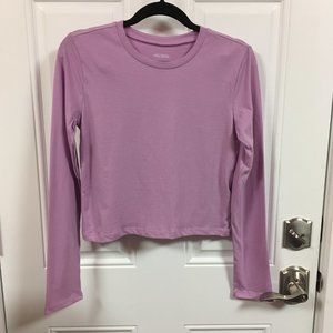Wild Fable Long Sleeve Cropped T-shirt NWT Lilac Streak Choose Size